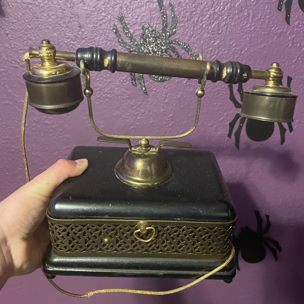Vintage phone jewelry box